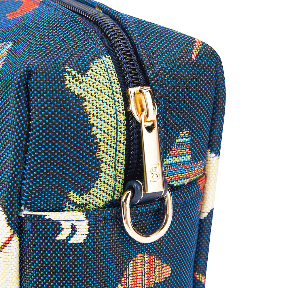 Dachshund Blue Hip Length Shoulder Bag