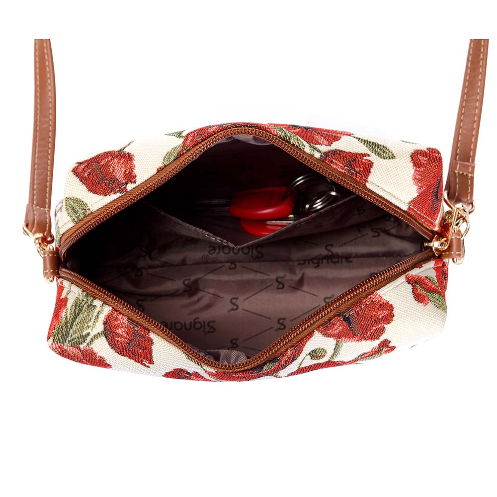 Poppy Red Hip Length Shoulder Bag