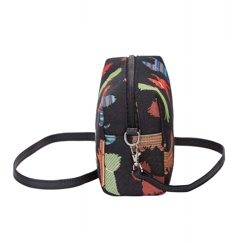 Playful Puppy Black Hip Length Shoulder Bag