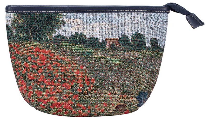 MAKEUP-ART-CM-POPFL | CLAUDE MONET POPPY FIELD MAKE UP COSMETIC BAG - www.signareusa.com