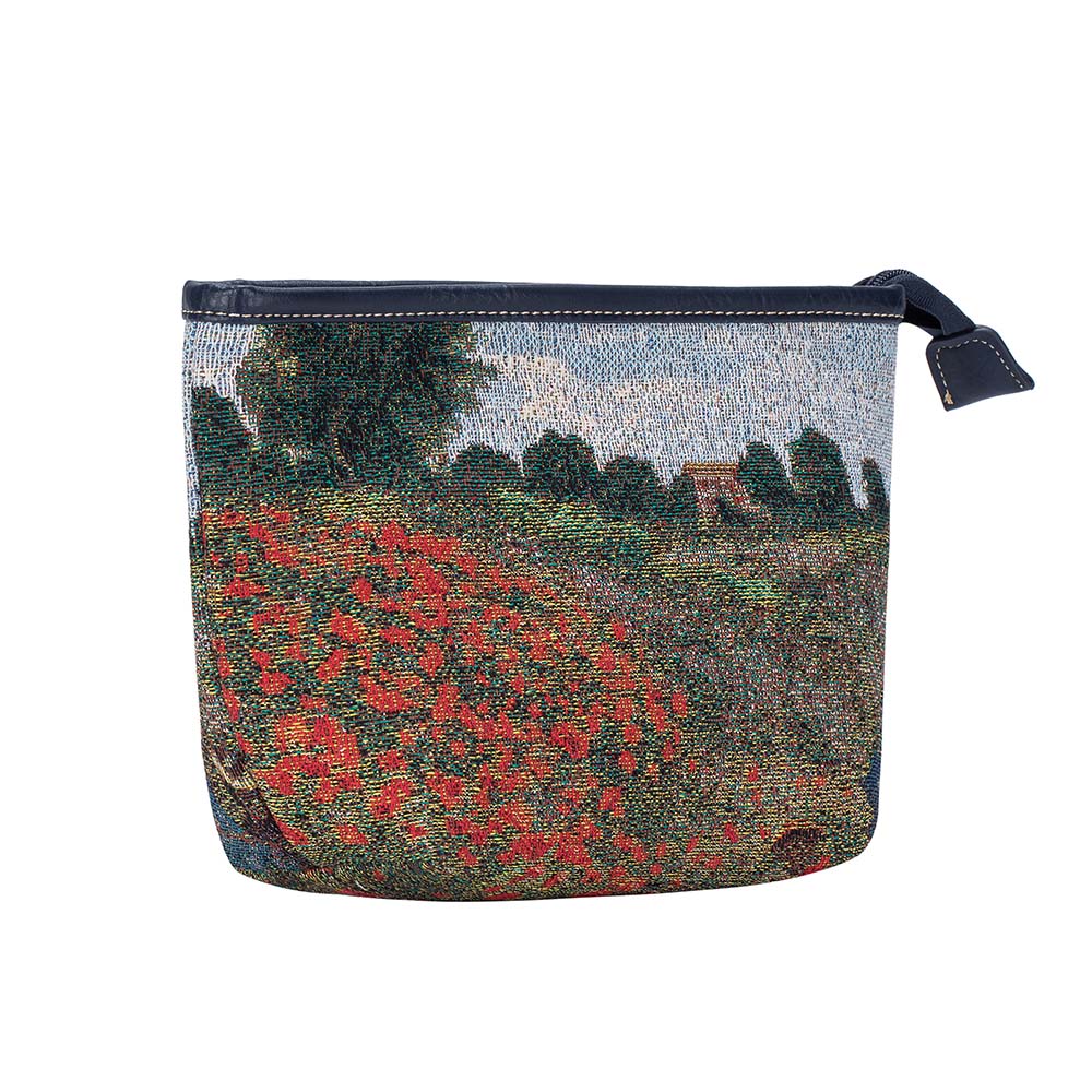 MAKEUP-ART-CM-POPFL | CLAUDE MONET POPPY FIELD MAKE UP COSMETIC BAG - www.signareusa.com