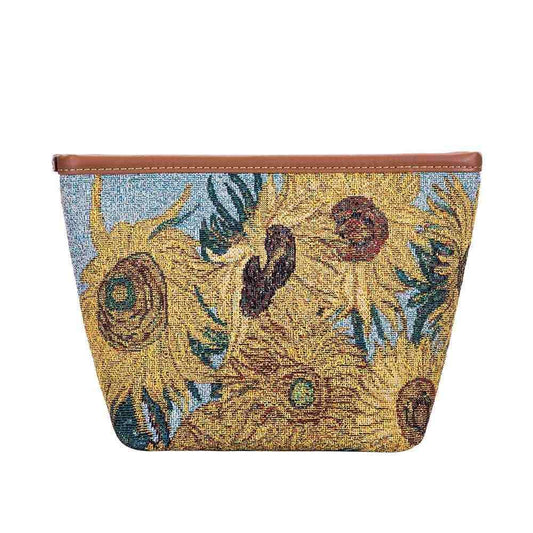 MAKEUP-ART-VG-SUNF | VAN GOGH SUNFLOWERS  MAKE UP COSMETIC BAG - www.signareusa.com