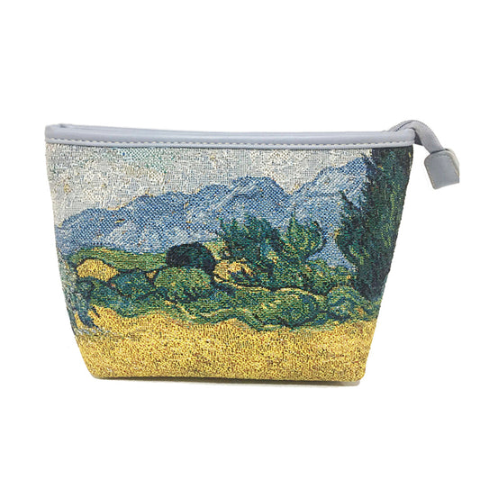 MAKEUP-ART-VG-WHEAT | Van Gogh Wheatfield  MAKE UP COSMETIC BAG - www.signareusa.com