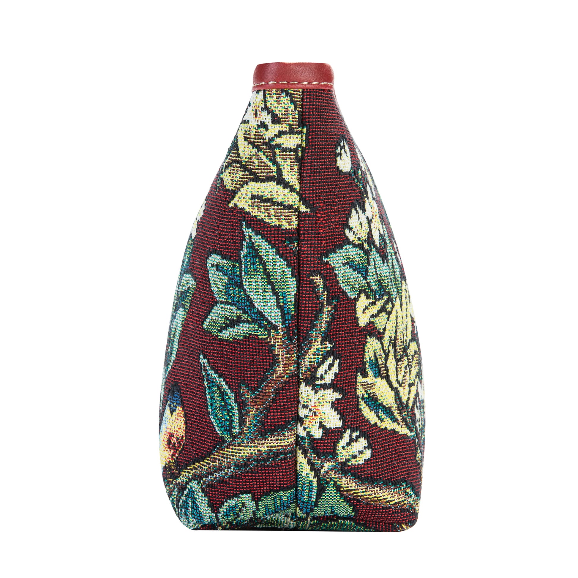 MAKEUP-ART-WM-TLRD | WILLIAM MORRIS TREE OF LIFE RED  MAKE UP COSMETIC BAG - www.signareusa.com