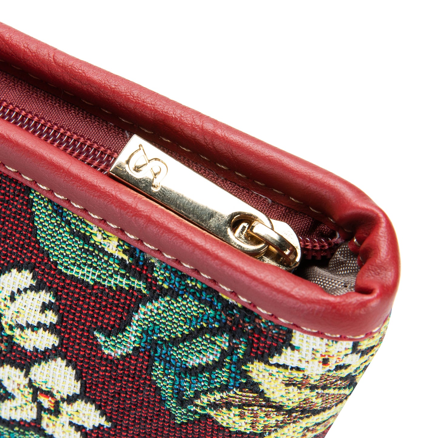 MAKEUP-ART-WM-TLRD | WILLIAM MORRIS TREE OF LIFE RED  MAKE UP COSMETIC BAG - www.signareusa.com