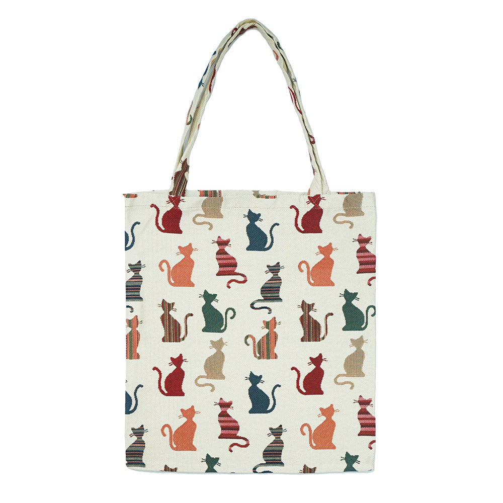 MECO-CHEKY | CHEEKY CAT MEDIUM ECO REUSABLE GROCERY TOTE BAG - www.signareusa.com