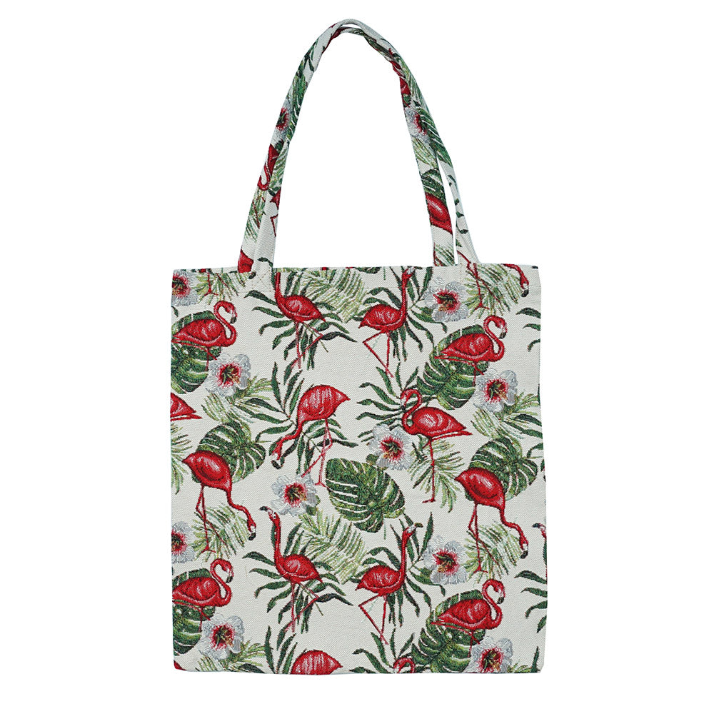 MECO-FLAM | FLAMINGO MEDIUM ECO REUSABLE GROCERY TOTE BAG - www.signareusa.com