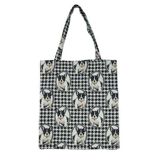 MECO-FREN | FRENCH BULLDOG MEDIUM ECO REUSABLE GROCERY TOTE BAG - www.signareusa.com