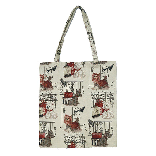 MECO-FSDG | FASHION DOG MEDIUM ECO REUSABLE GROCERY TOTE BAG - www.signareusa.com