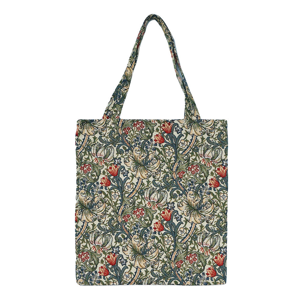 MECO-GLILY | WILLIAM MORRIS GOLDEN LILY MEDIUM ECO REUSABLE GROCERY TOTE BAG - www.signareusa.com