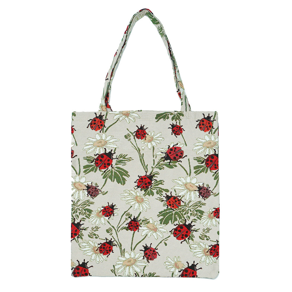 MECO-LDBD | LADYBUG MEDIUM ECO REUSABLE GROCERY TOTE BAG - www.signareusa.com