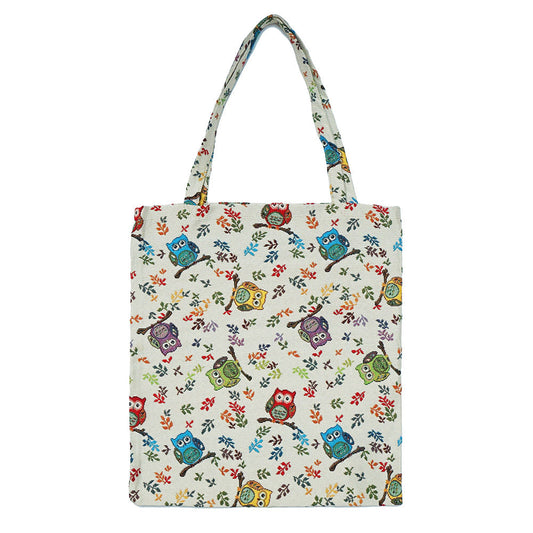 MECO-OWL | OWL MEDIUM ECO REUSABLE GROCERY TOTE BAG - www.signareusa.com