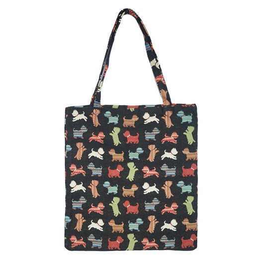 MECO-SCOT | SCOTTIE DOG MEDIUM ECO REUSABLE GROCERY TOTE BAG - www.signareusa.com