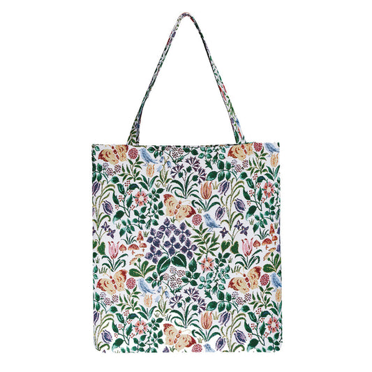 MECO-SPFL | CFA VOYSEY SPRING FLOWER MEDIUM ECO REUSABLE GROCERY TOTE BAG - www.signareusa.com