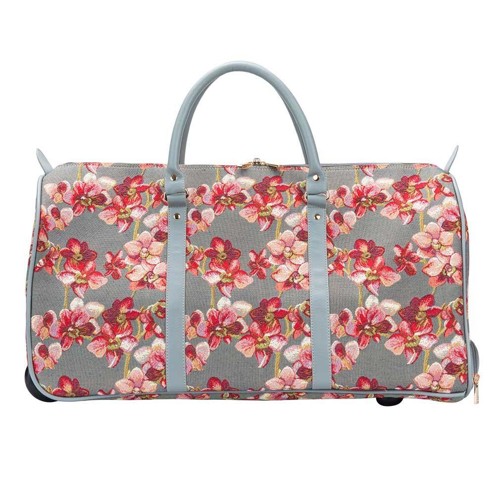 PULL-ORC | ORCHID PULL HOLDALL TRAVEL BAG SUITCASE CARRY ON WHEELS - www.signareusa.com