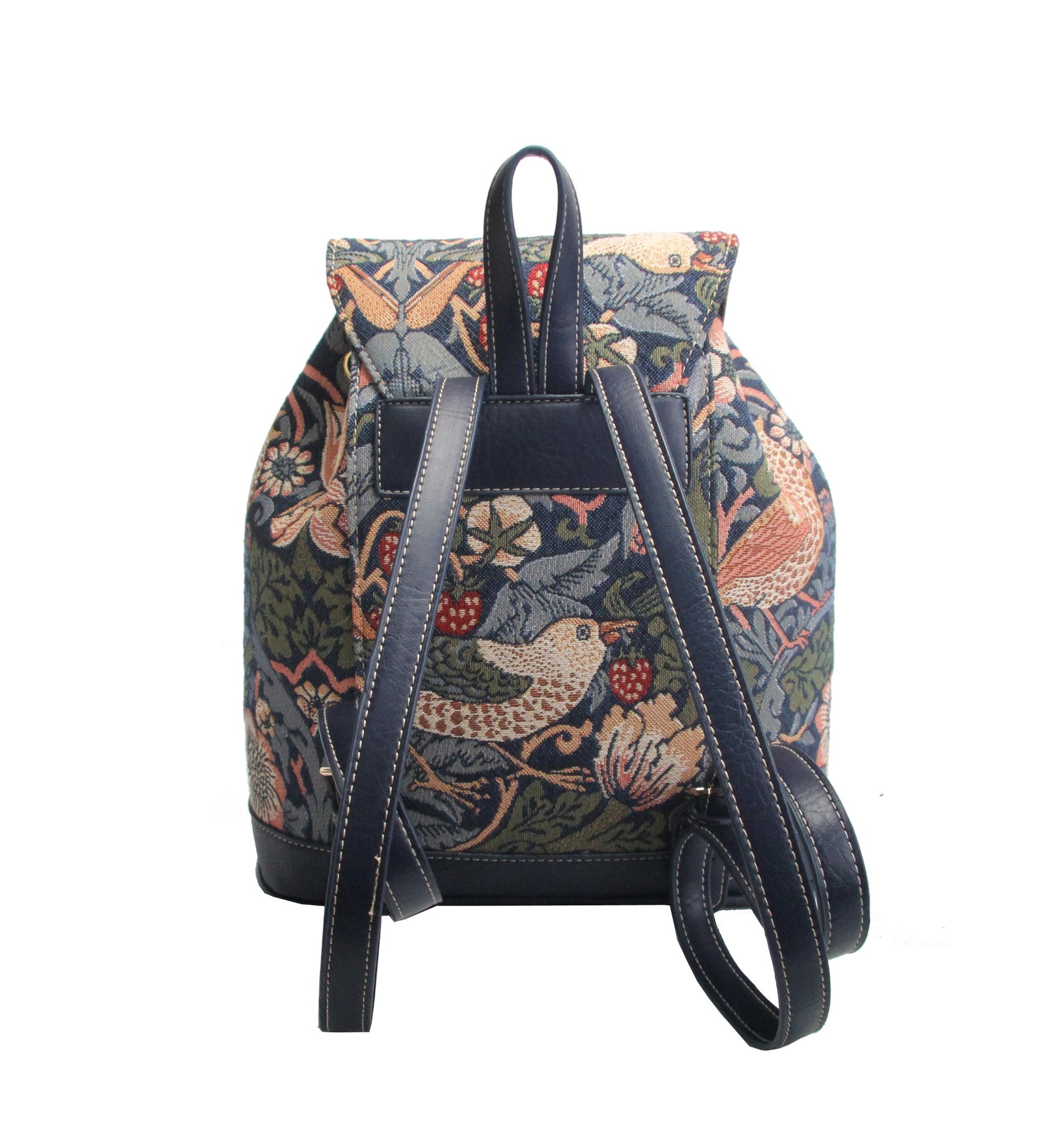 RUCK-STBL | WILLIAM MORRIS STRAWBERRY THIEF BLUE RUCKSACK - www.signareusa.com