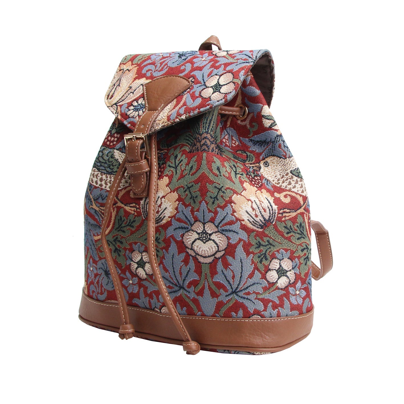 RUCK-STRD | WILLIAM MORRIS STRAWBERRY THIEF RED RUCKSACK - www.signareusa.com