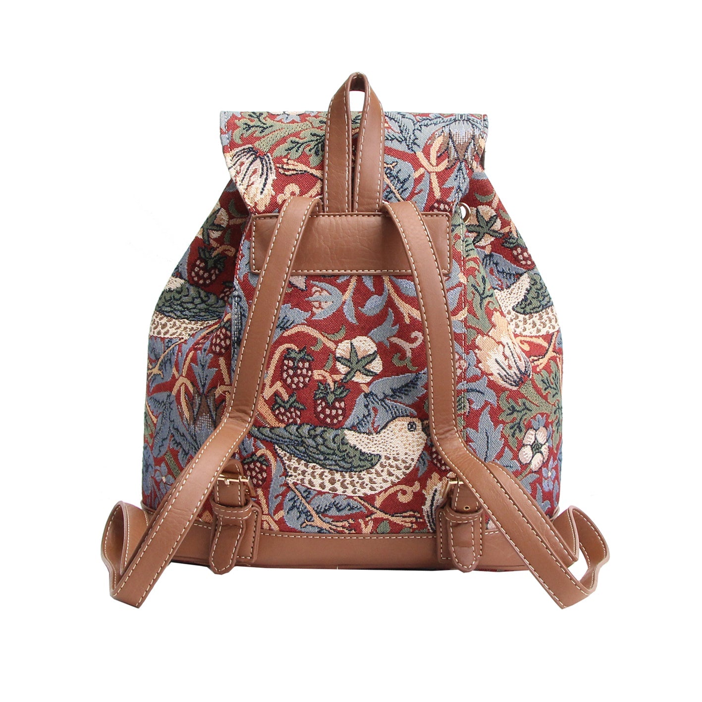 RUCK-STRD | WILLIAM MORRIS STRAWBERRY THIEF RED RUCKSACK - www.signareusa.com