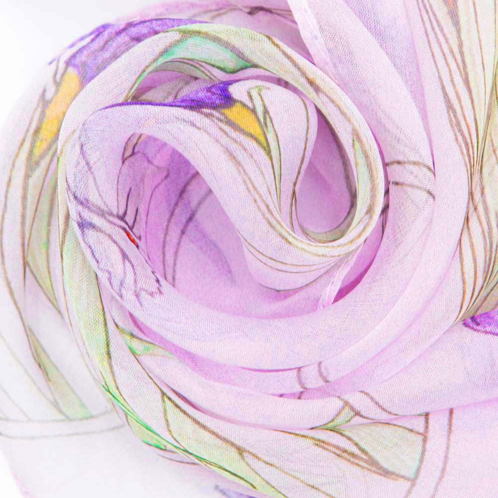 100% Pure Silk Scarf Iris