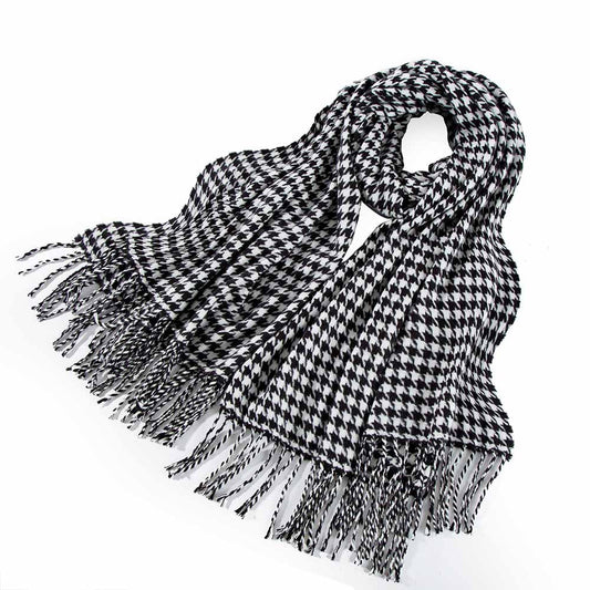 SC-TTN-HTBK | Houndstooth Tartan Plaid Scarf Shawl - www.signareusa.com