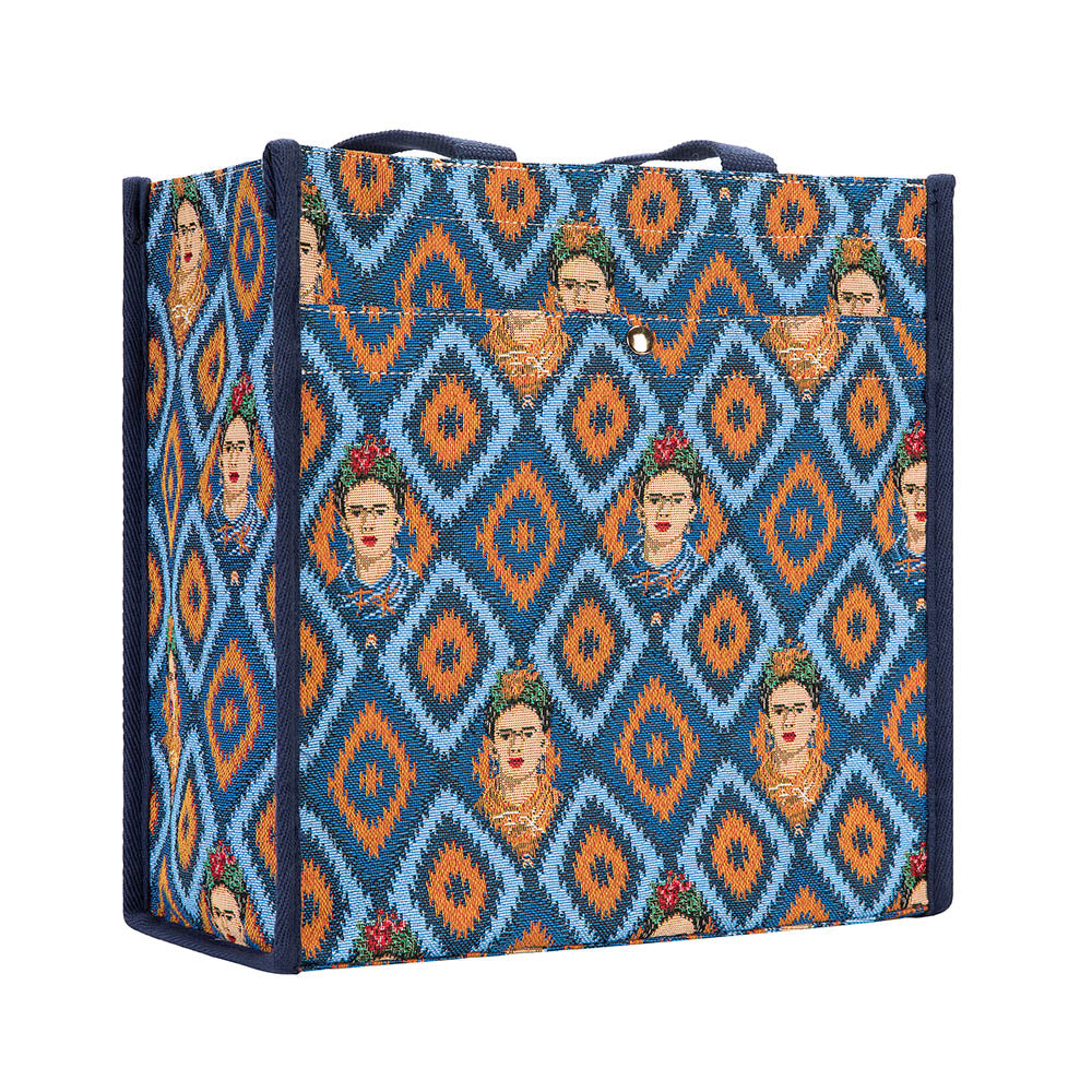 Frida Kahlo Icon Blue Shopper Bag