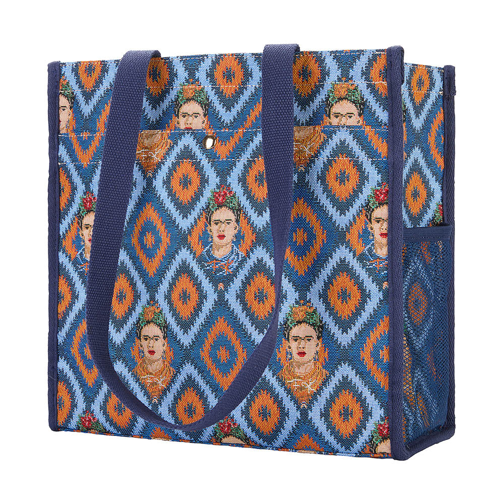 Frida Kahlo Icon Blue Shopper Bag