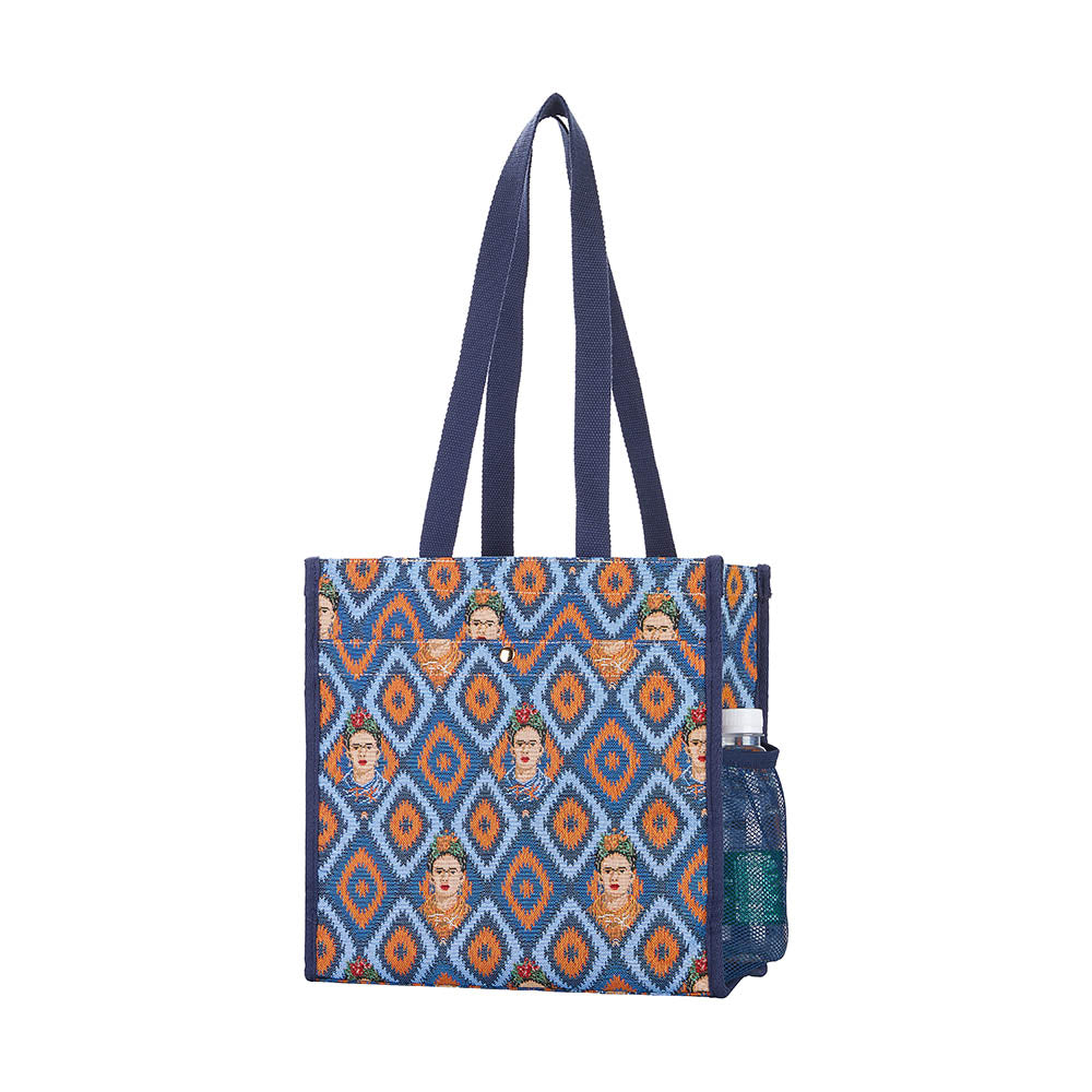 Frida Kahlo Icon Blue Shopper Bag