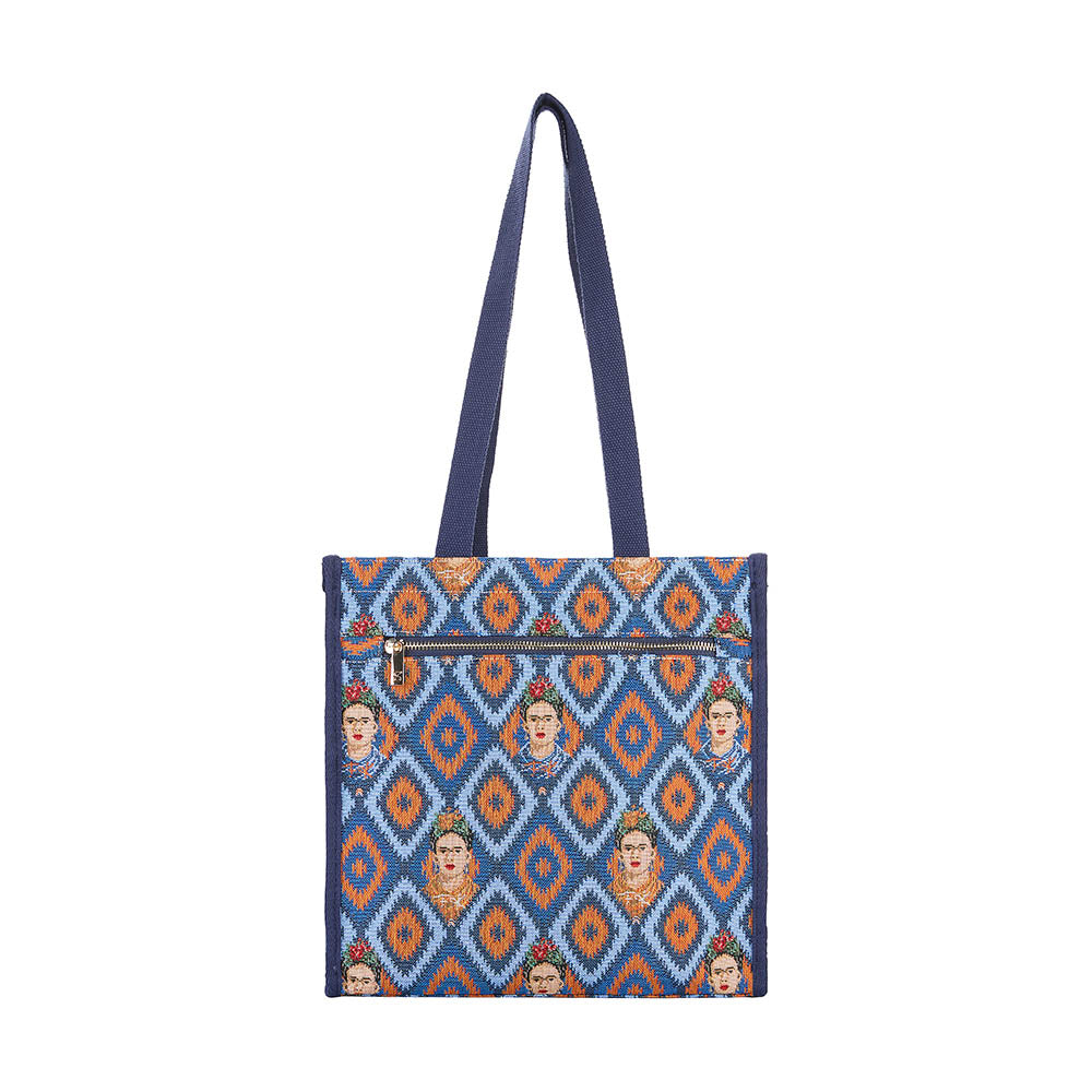 Frida Kahlo Icon Blue Shopper Bag