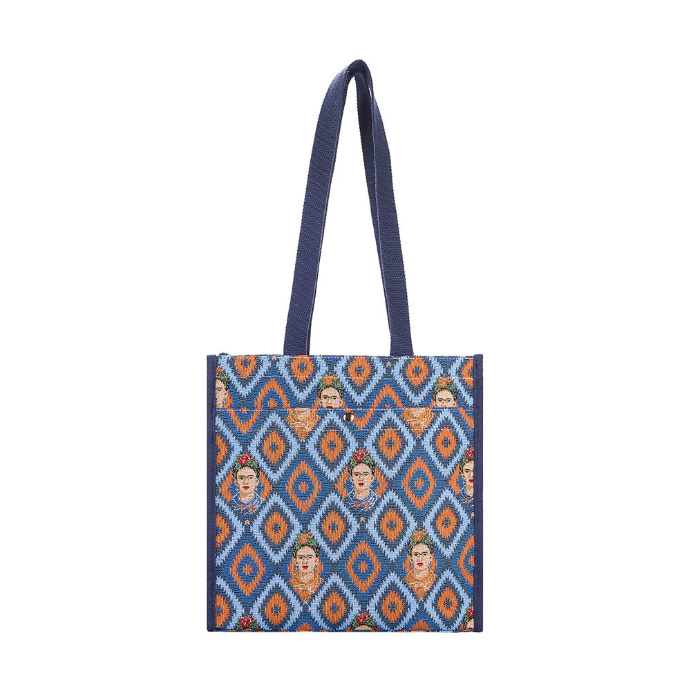 Frida Kahlo Icon Blue Shopper Bag