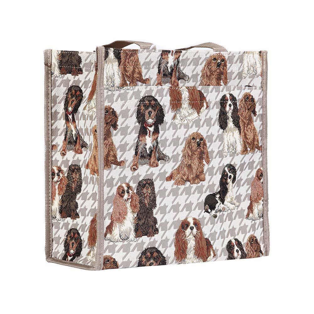 King Charles Cavalier Spaniel Dog Shopper Bag My Signare King Charles Cavalier Spaniel Dog Shopper Bag My Signare