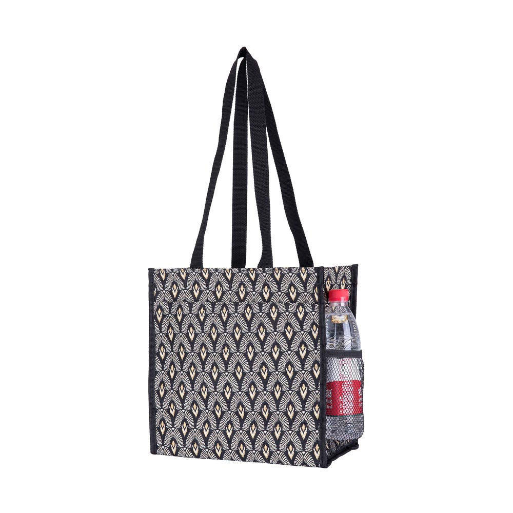 SHOP-LUXOR | BLACK AND WHITE LUXOR SHOPPER BAG - www.signareusa.com