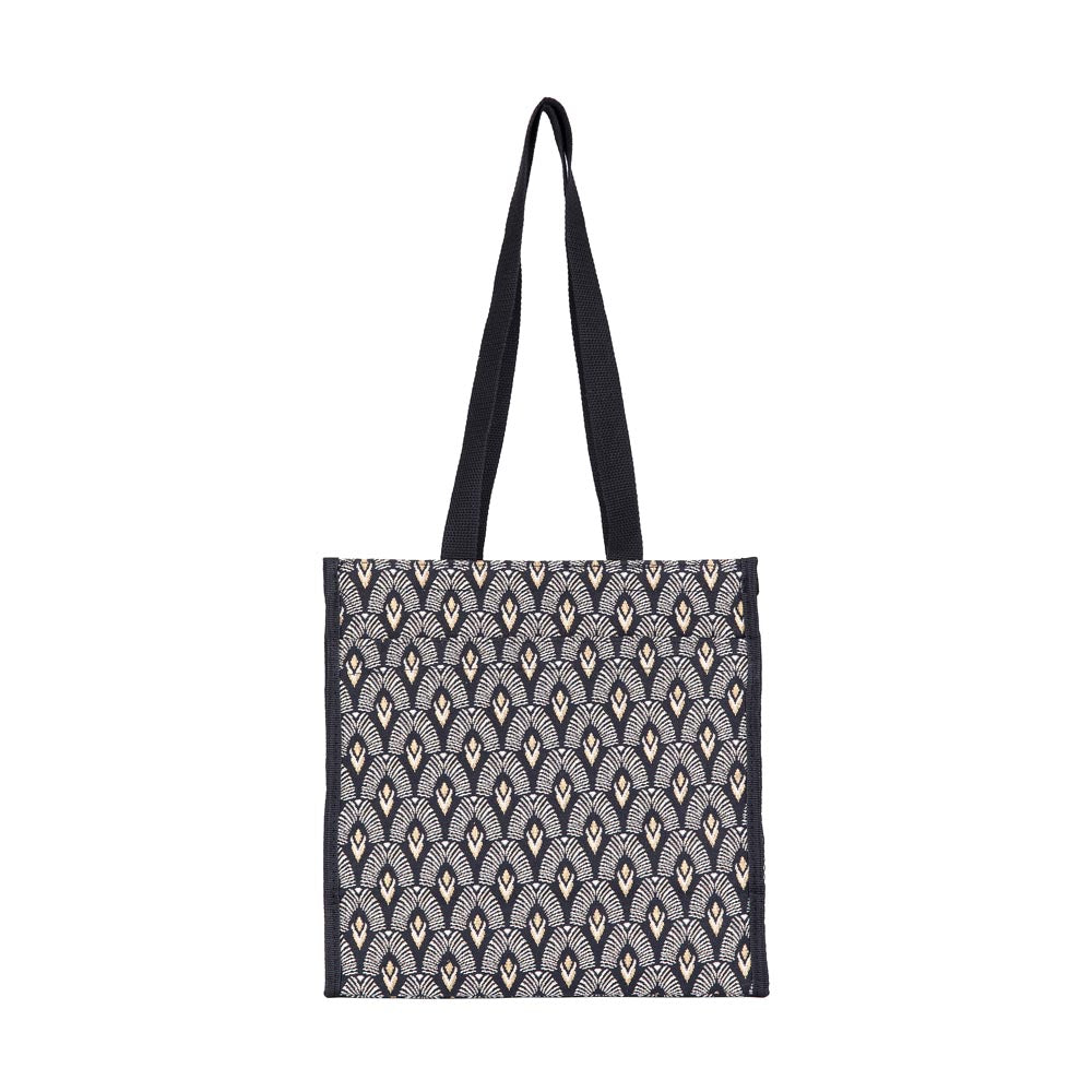 SHOP-LUXOR | BLACK AND WHITE LUXOR SHOPPER BAG - www.signareusa.com