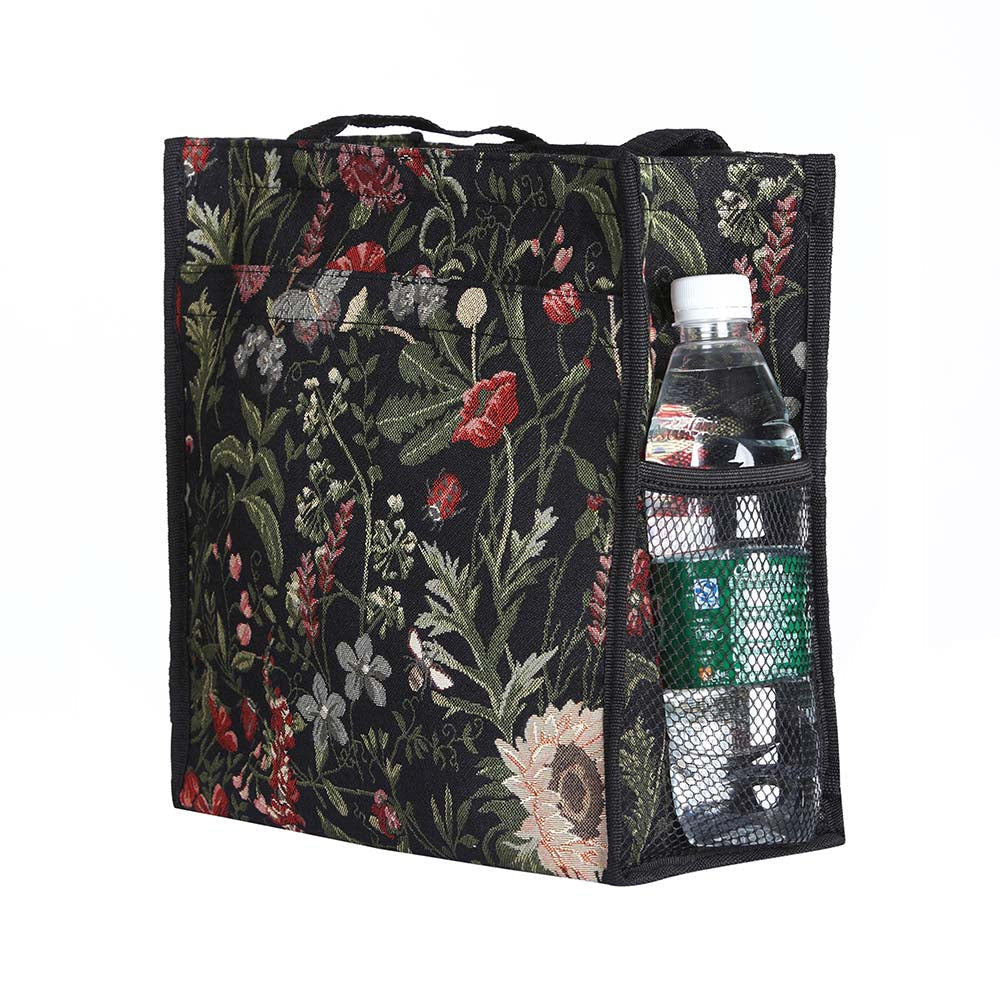 SHOP-MGDBK | MORNING GARDEN BLACK SHOPPER BAG - www.signareusa.com