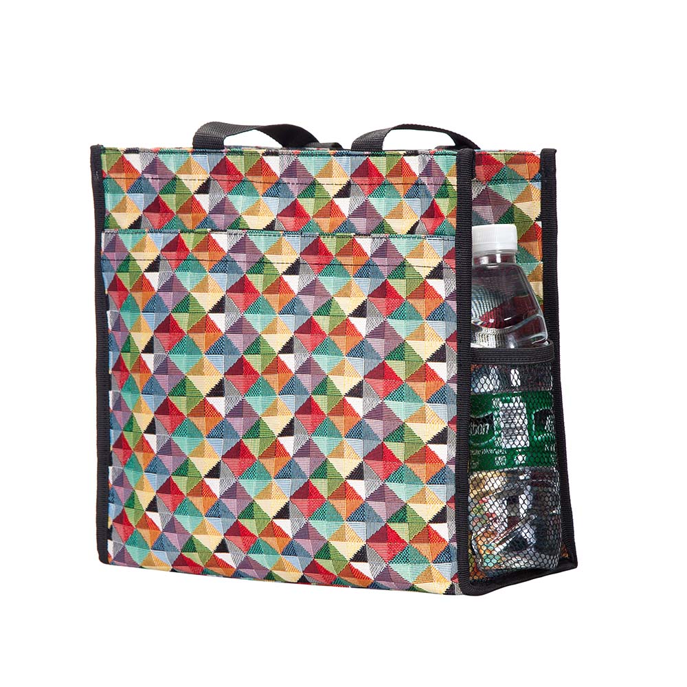 SHOP-MTRI | MULTICOLOR TRIANGLE SHOPPER BAG - www.signareusa.com