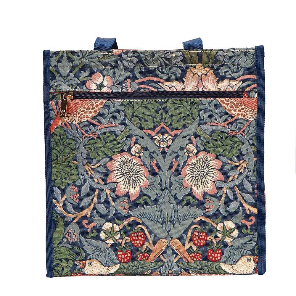 SHOP-STBL | WILLIAM MORRIS STRAWBERRY THIEF BLUE SHOPPER BAG - www.signareusa.com