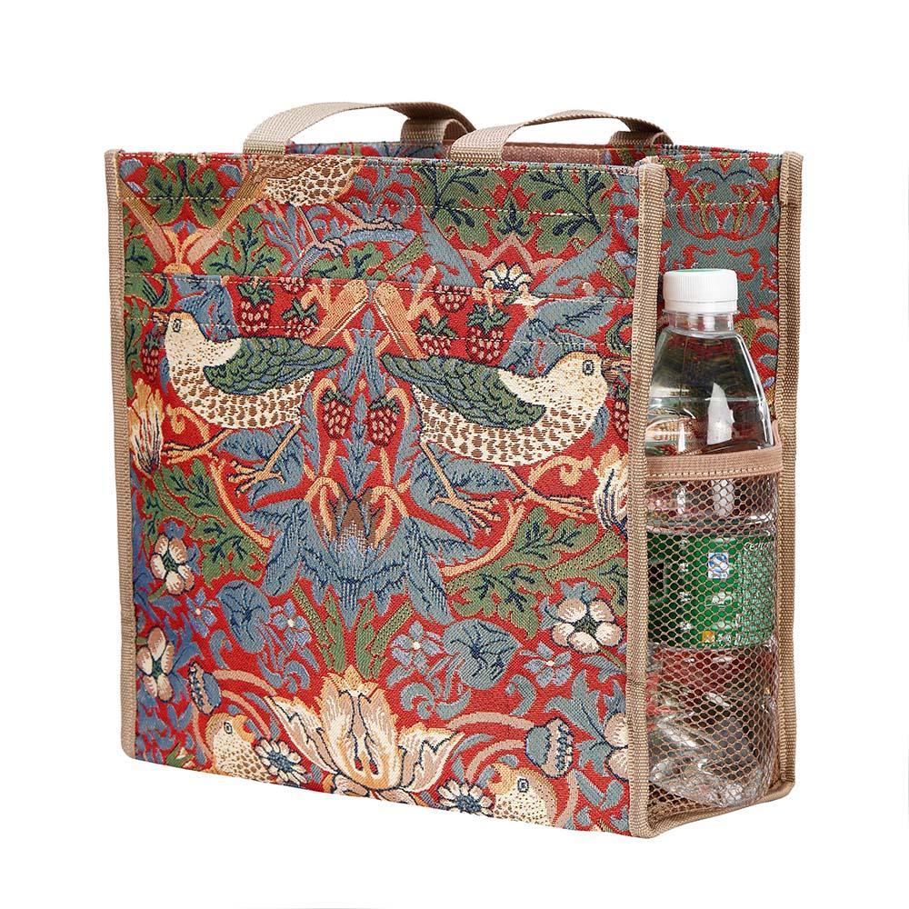 SHOP-STRD | WILLIAM MORRIS STRAWBERRY THIEF RED SHOPPER BAG - www.signareusa.com