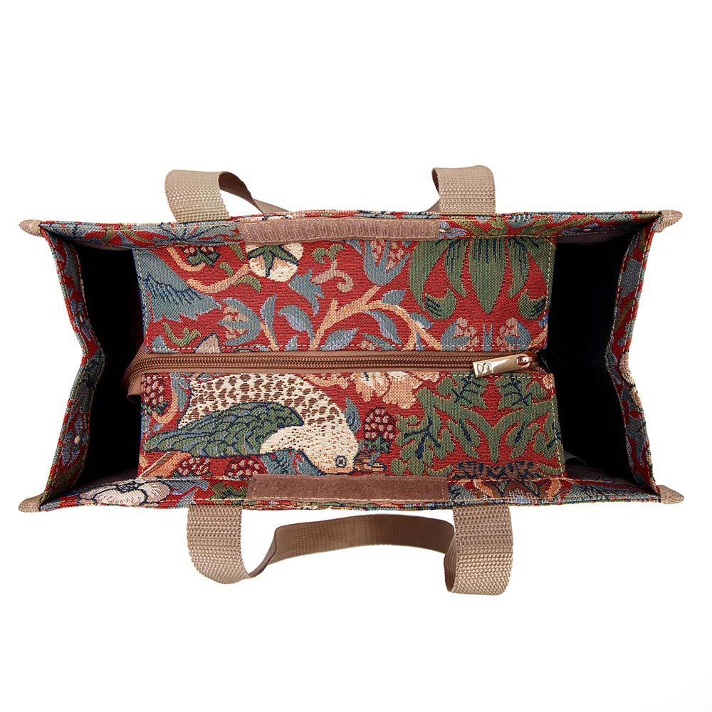 SHOP-STRD | WILLIAM MORRIS STRAWBERRY THIEF RED SHOPPER BAG - www.signareusa.com