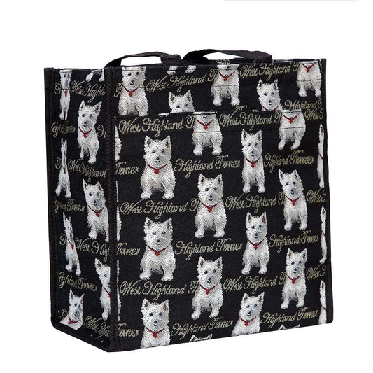 SHOP-WES | WESTIE DOG SHOPPER BAG - www.signareusa.com