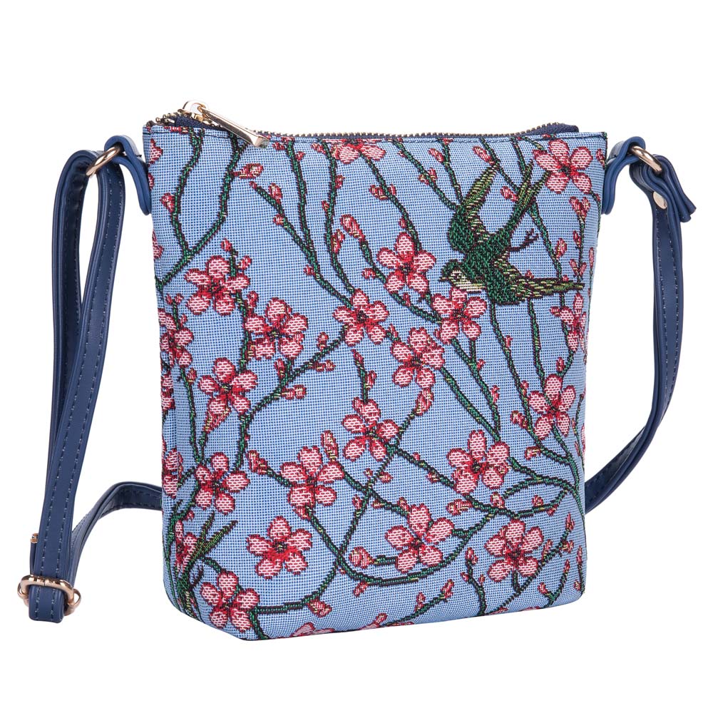 SLING-BLOS | ALMOND BLOSSO AND SWALLOW SLING BAG PURSE CROSSBODY - www.signareusa.com