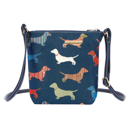 Dachshund Blue Sling Bag