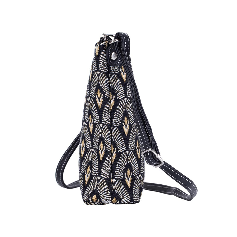 SLING-LUXOR | BLACK AND WHITE LUXOR SLING BAG PURSE CROSSBODY - www.signareusa.com