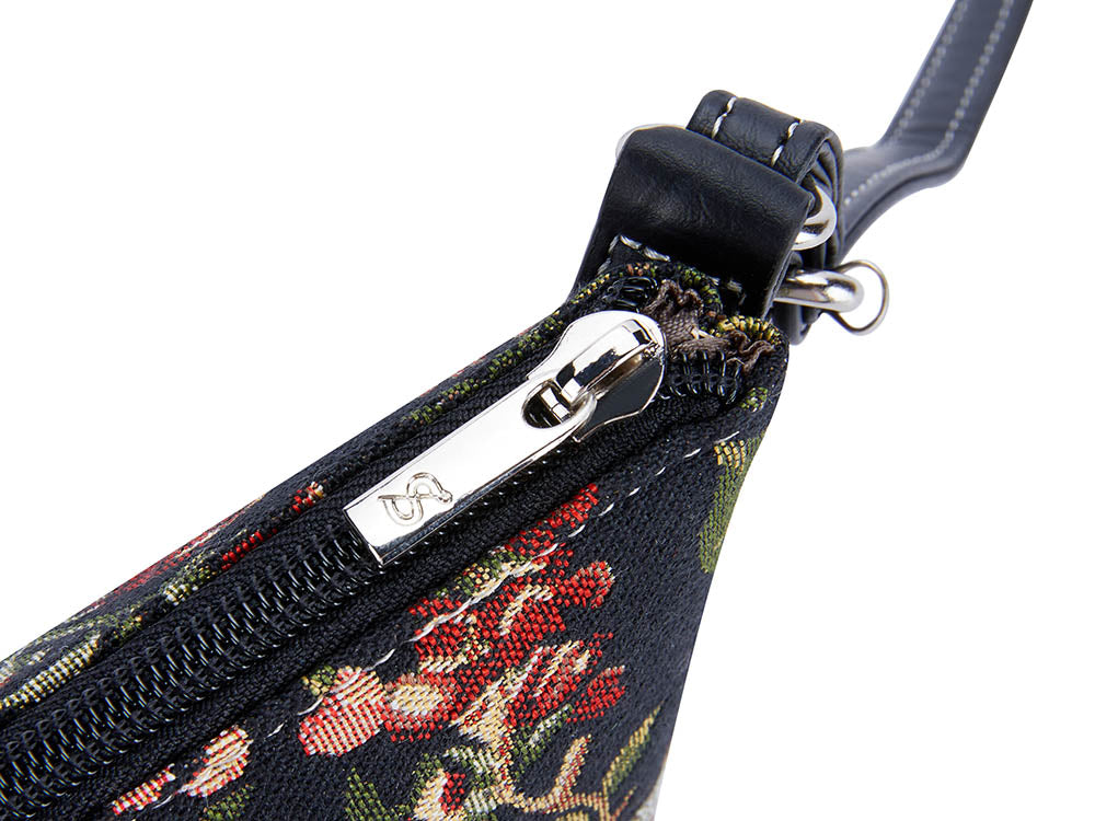 Morning Garden Black Sling Bag