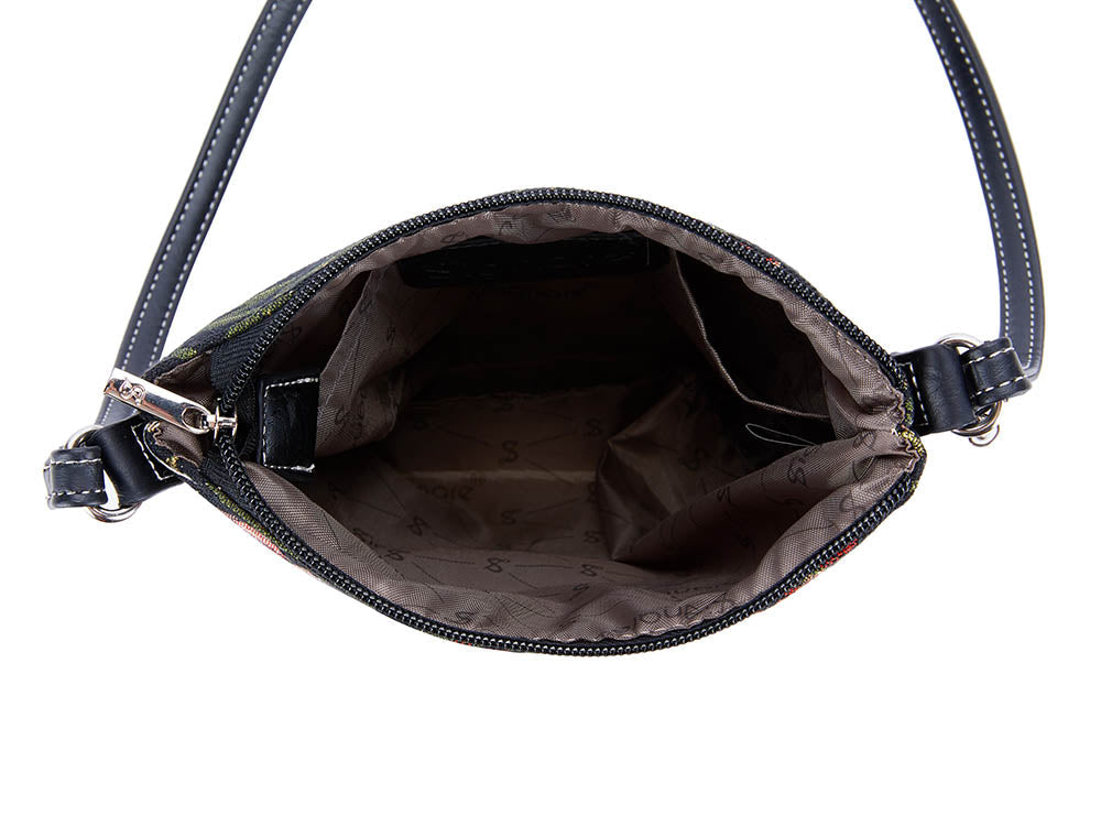 Morning Garden Black Sling Bag