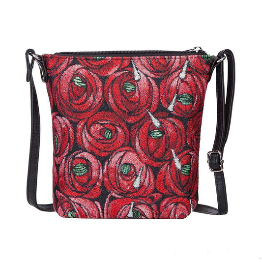 SLING-RMTD | RENNIE MACKINTOSH ROSE AND TEARDROP SLING BAG PURSE CROSSBODY - www.signareusa.com