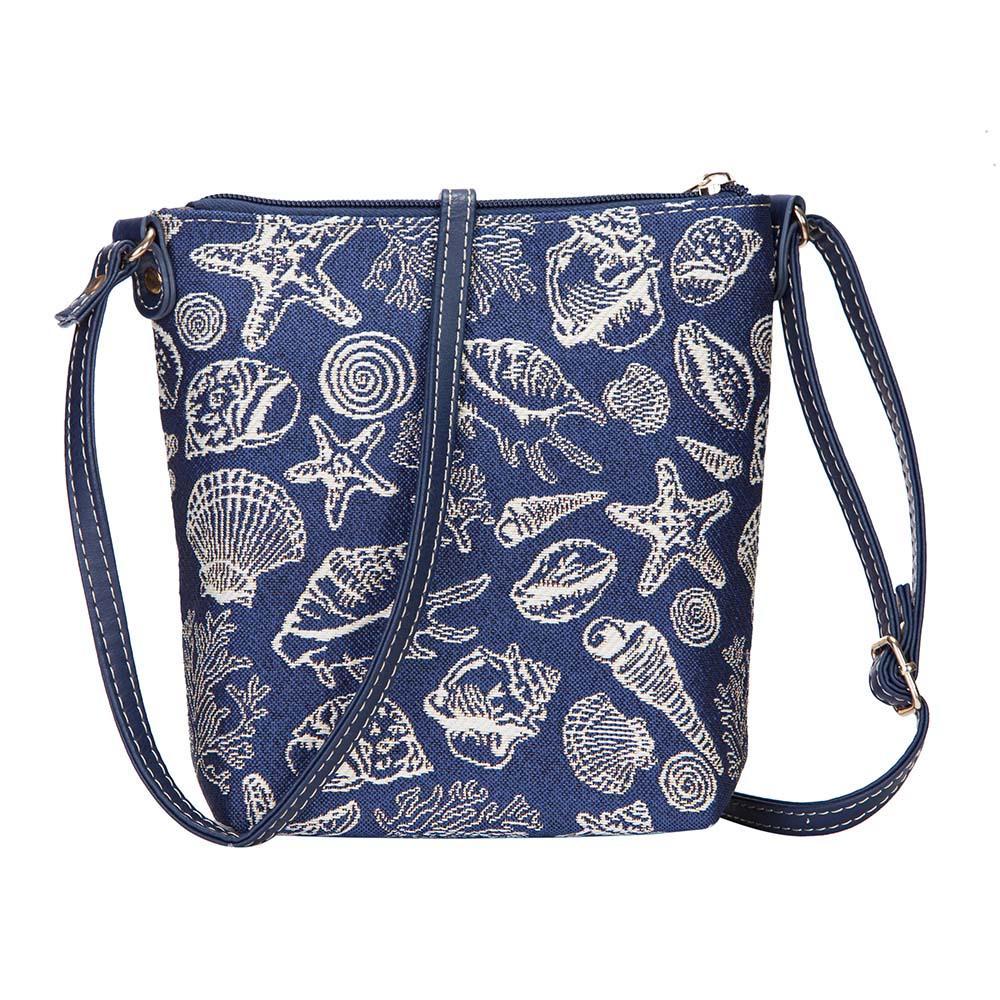Signare Bag Shells Sea Shell Blue Sling Bag – My Signare