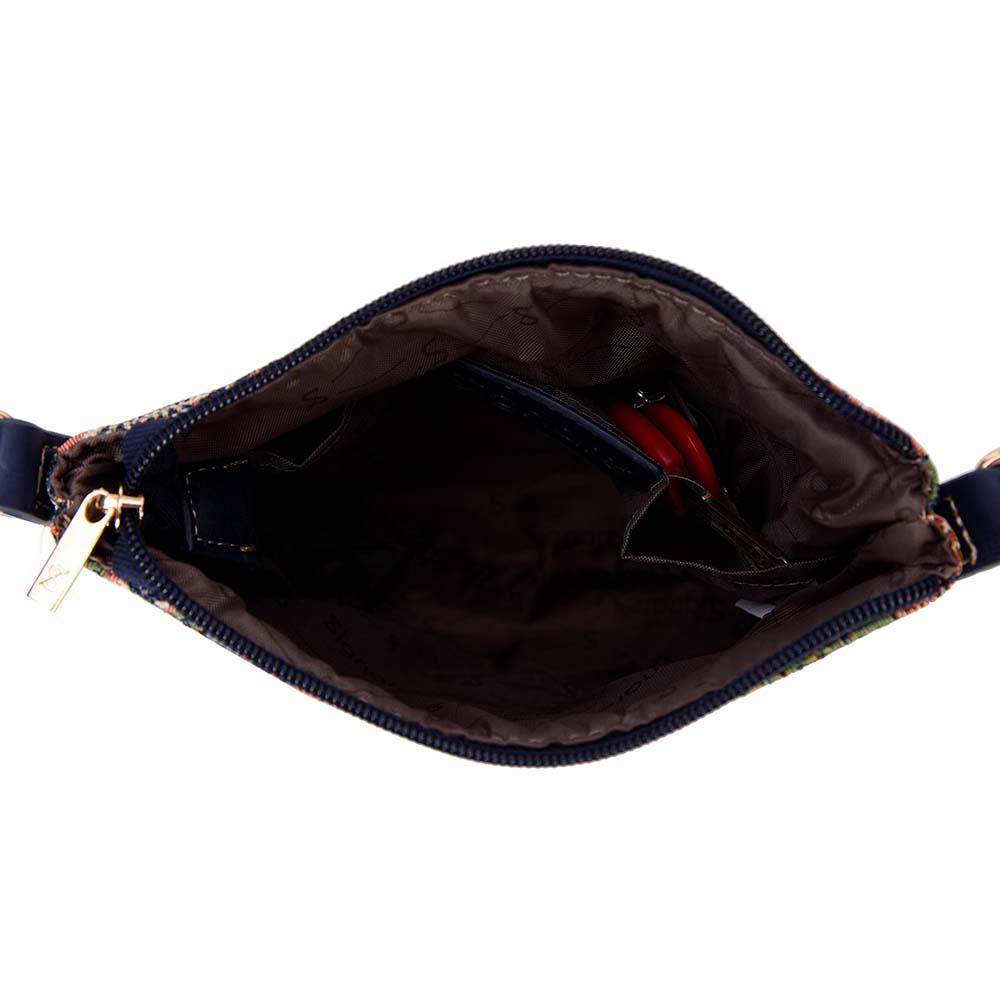 SLING-STBL | WILLIAM MORRIS STRAWBERRY THIEF BLUE SLING BAG PURSE CROSSBODY - www.signareusa.com