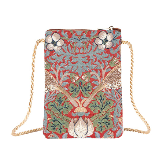 William Morris Strawberry Thief Red Smart Bag