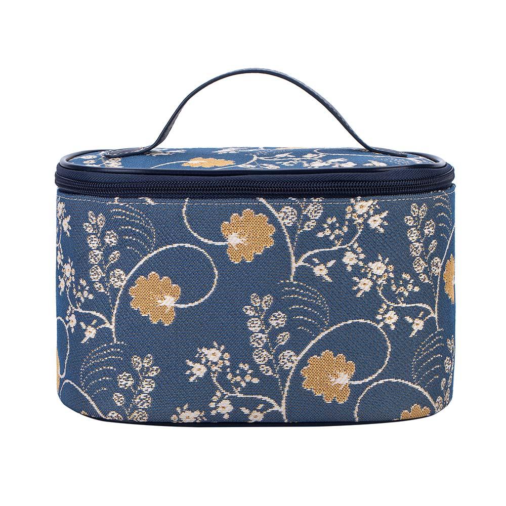 TOIL-AUST | JANE AUSTEN BLUE TOILETRY VANITY TRAVEL BAG - www.signareusa.com