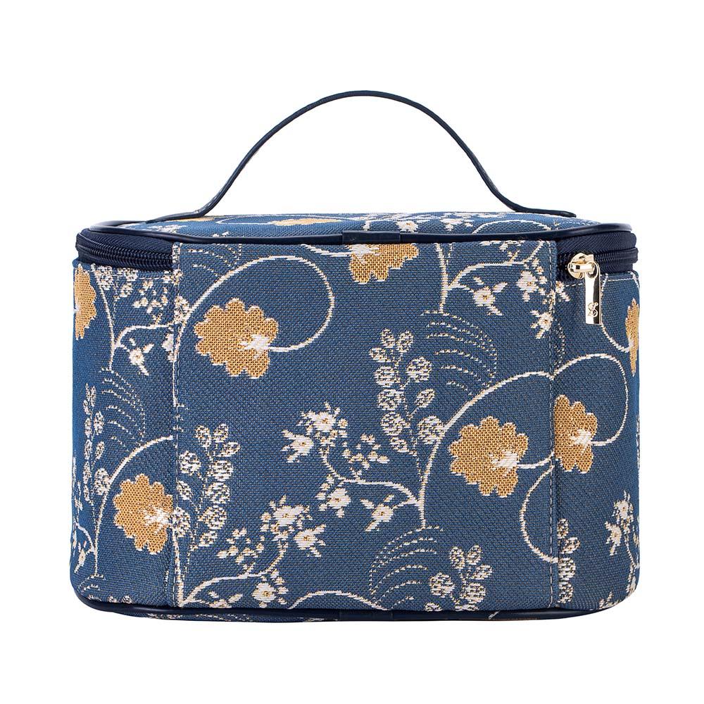 TOIL-AUST | JANE AUSTEN BLUE TOILETRY VANITY TRAVEL BAG - www.signareusa.com