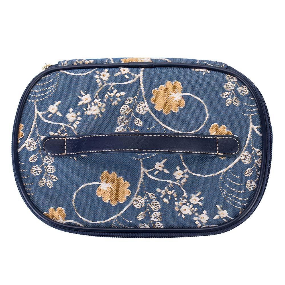 TOIL-AUST | JANE AUSTEN BLUE TOILETRY VANITY TRAVEL BAG - www.signareusa.com